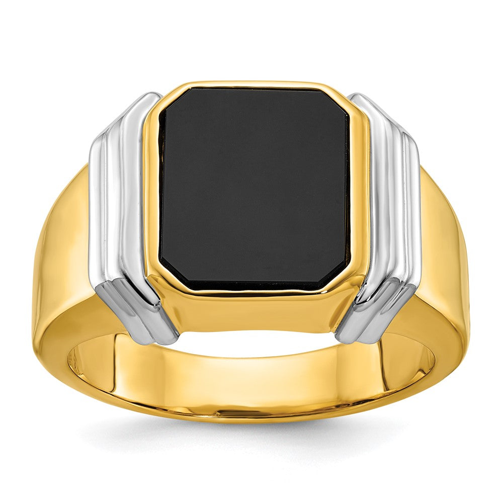10k Two-tone IBGoodman Men's Onyx Ring Mounting