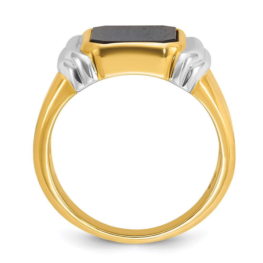 14k Two-tone IBGoodman Men's Onyx Ring Mounting