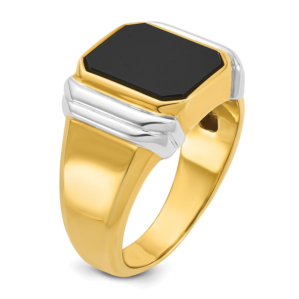 14k Two-tone IBGoodman Men's Onyx Ring Mounting