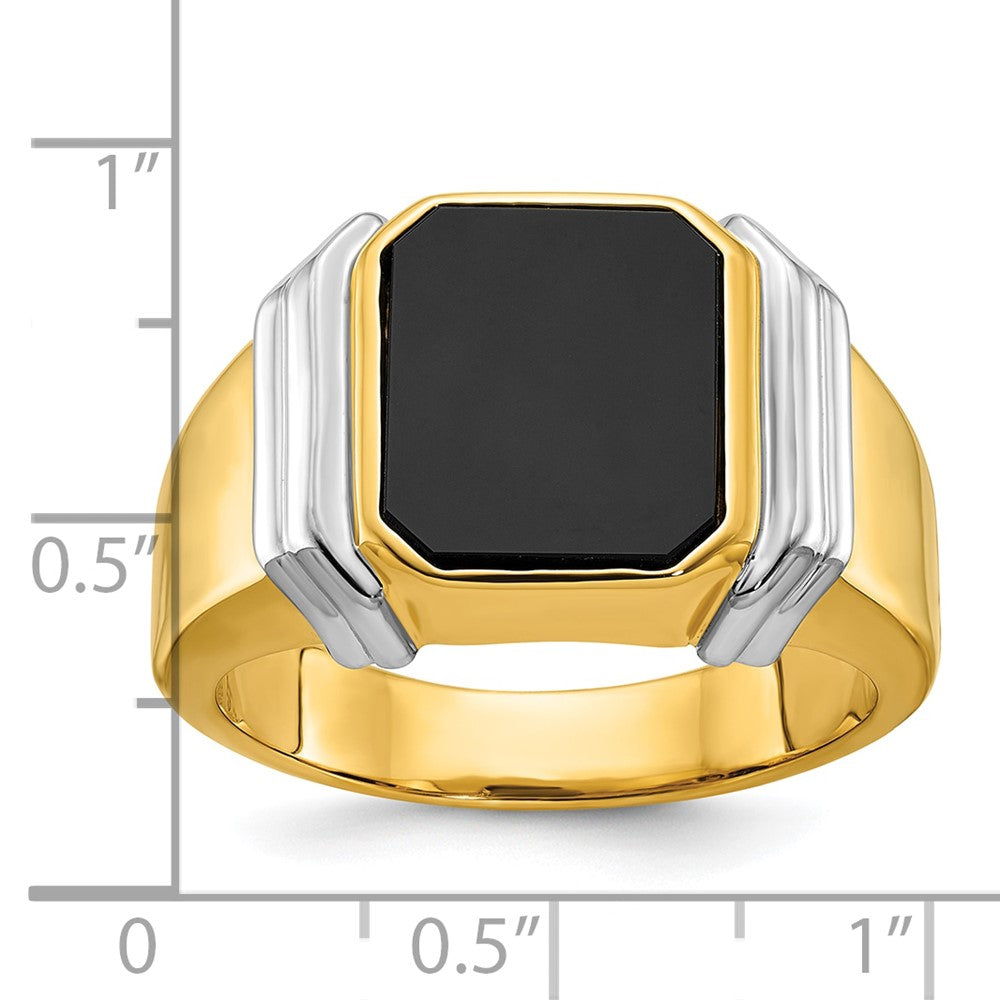 14k Two-tone IBGoodman Men's Onyx Ring Mounting