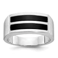 14k White Gold IBGoodman Men's Polished and Satin Ring Mounting