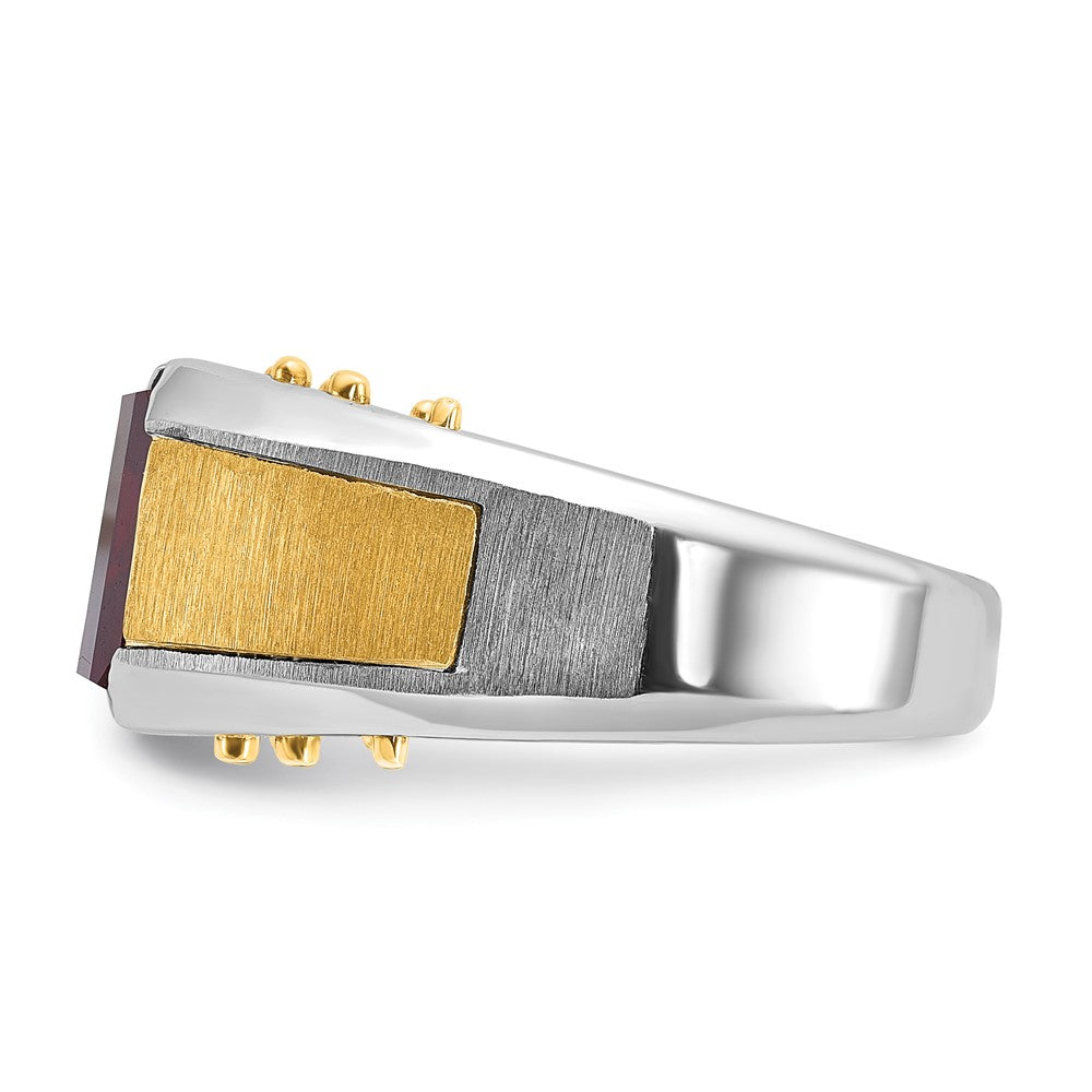 14k Two-tone IBGoodman Men's Gemstone and Diamond Ring Mounting