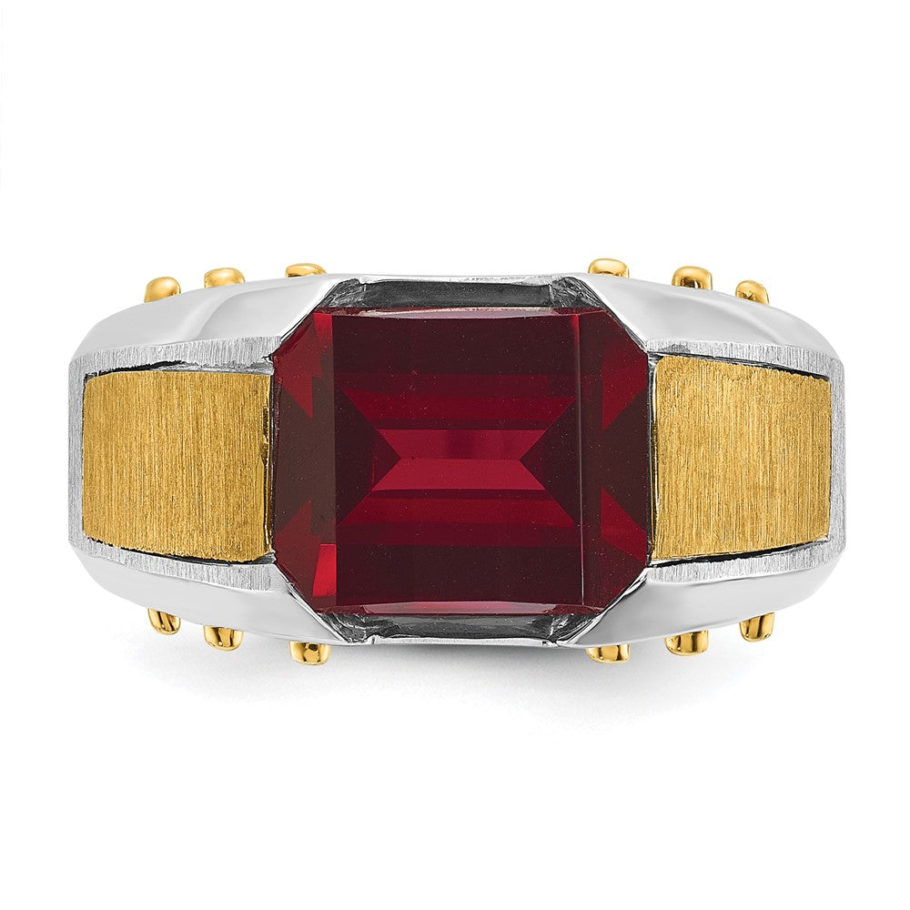14k Two-tone IBGoodman Men's Gemstone and Diamond Ring Mounting