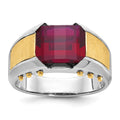 14k Two-tone IBGoodman Men's Gemstone and Diamond Ring Mounting
