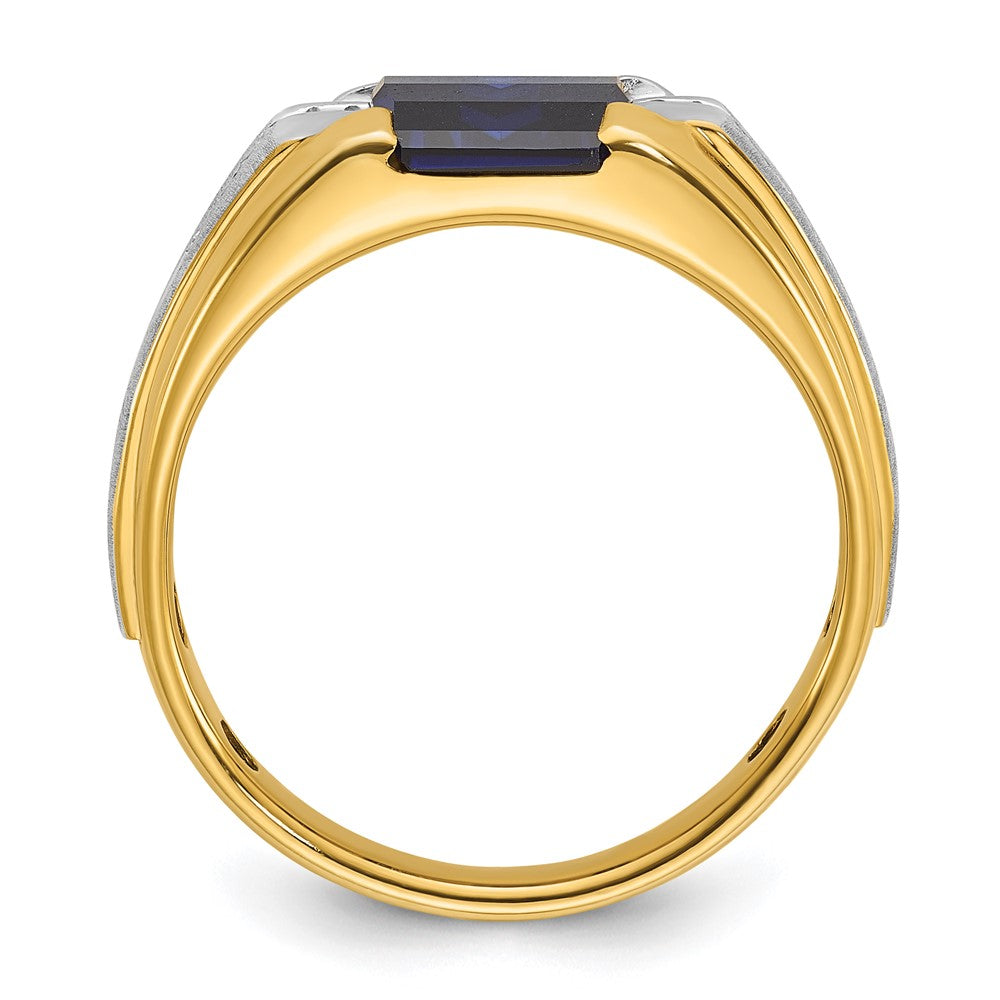 14k Two-tone IBGoodman Men's Gemstone and Diamond Ring Mounting