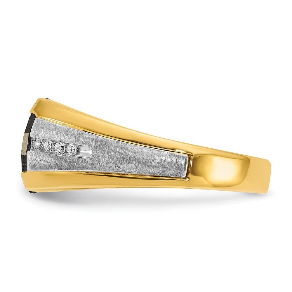 14k Two-tone IBGoodman Men's Gemstone and Diamond Ring Mounting