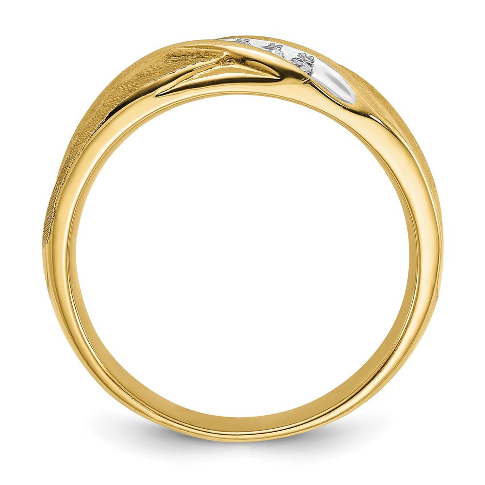 IBGoodman 14k Polished and Satin Men's Ring Mounting