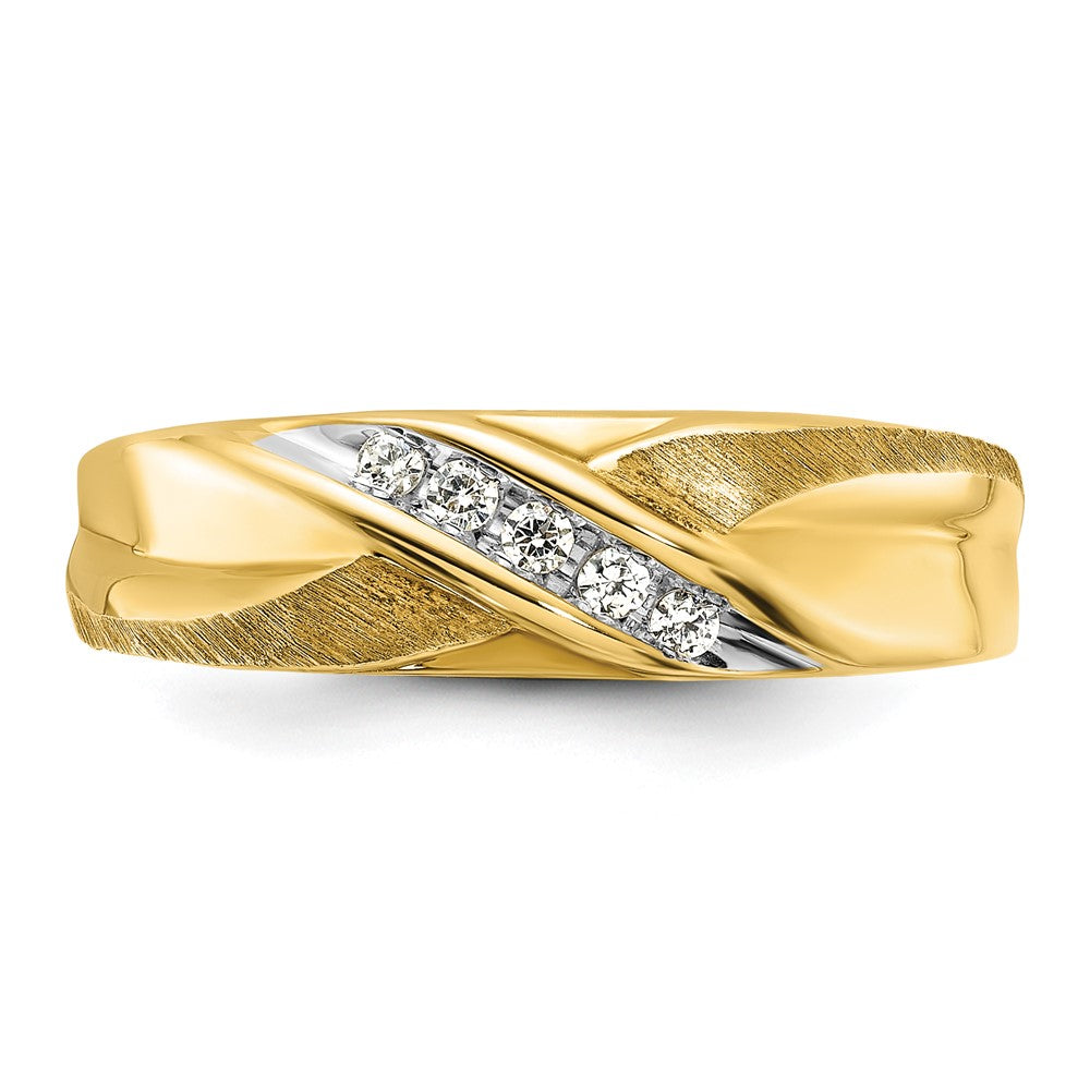 IBGoodman 14k Polished and Satin Men's Ring Mounting