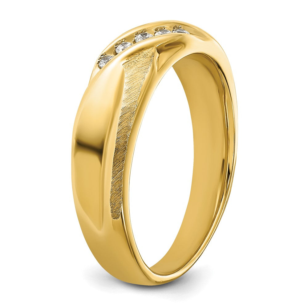 IBGoodman 14k Polished and Satin Men's Ring Mounting