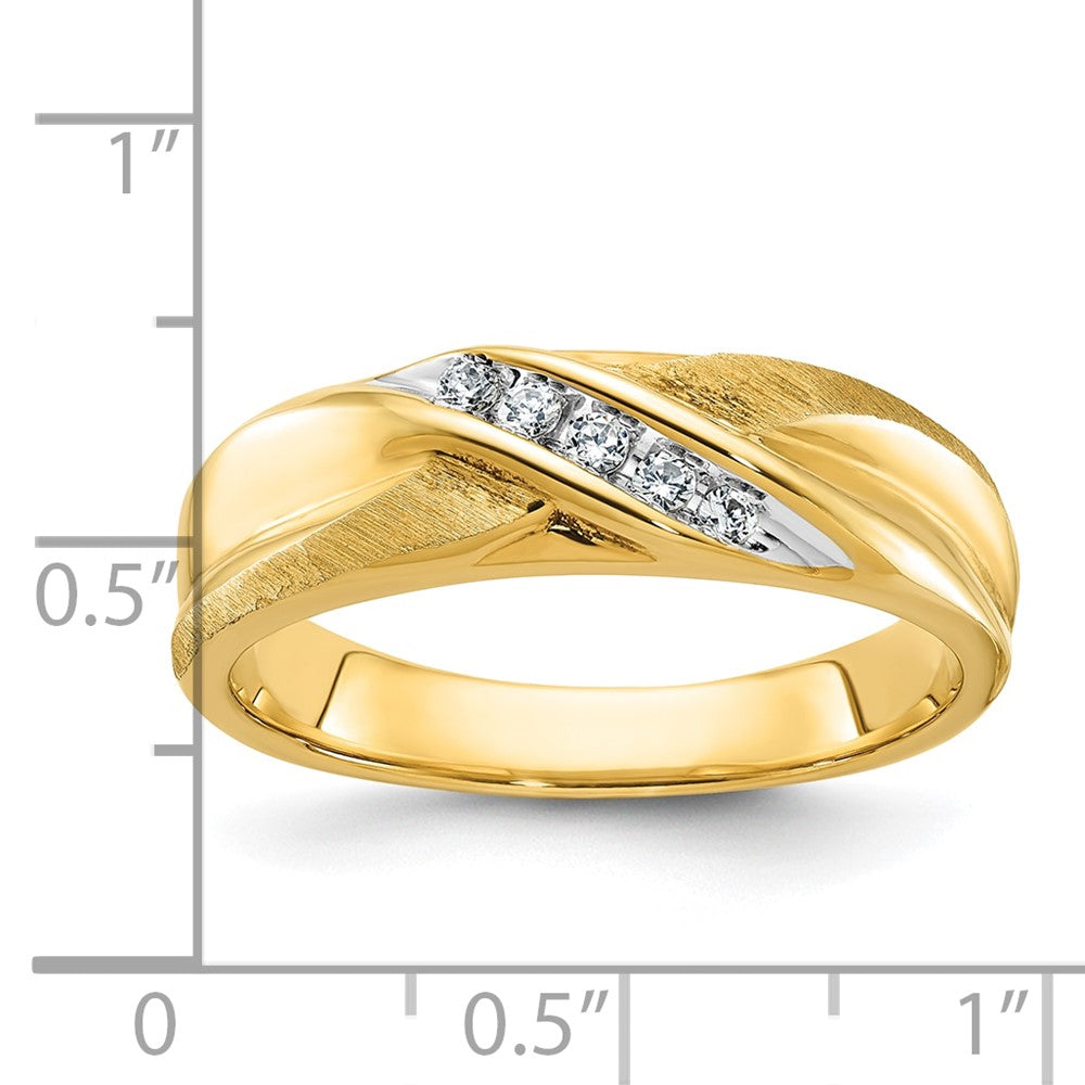 IBGoodman 14k Polished and Satin Men's Ring Mounting