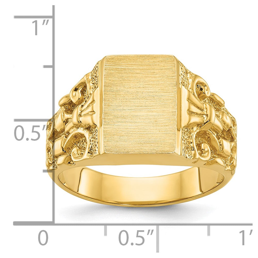 10k IBGoodman 13x9mm Men's Signet Ring