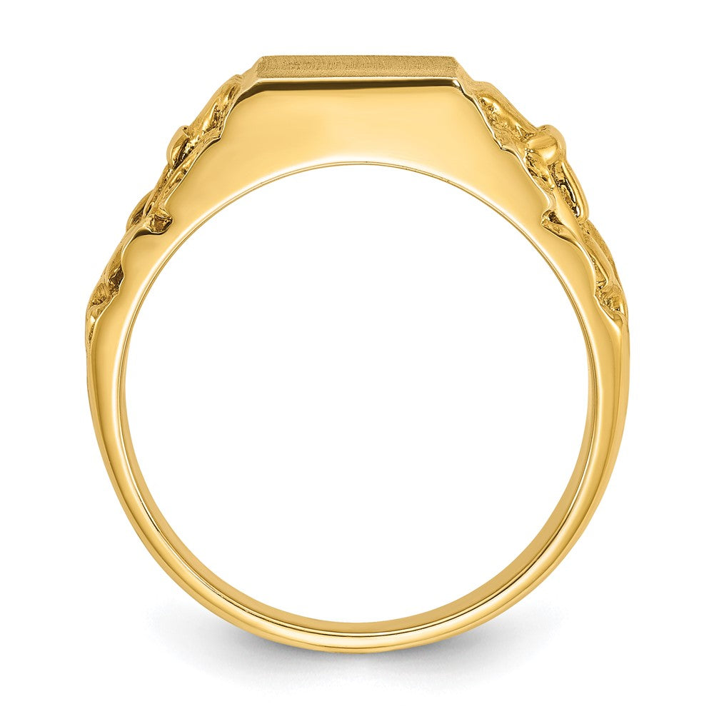 14k IBGoodman 13x9mm Men's Signet Ring