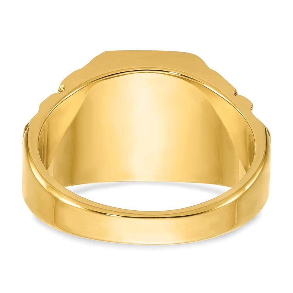 14k IBGoodman 13x9mm Men's Signet Ring