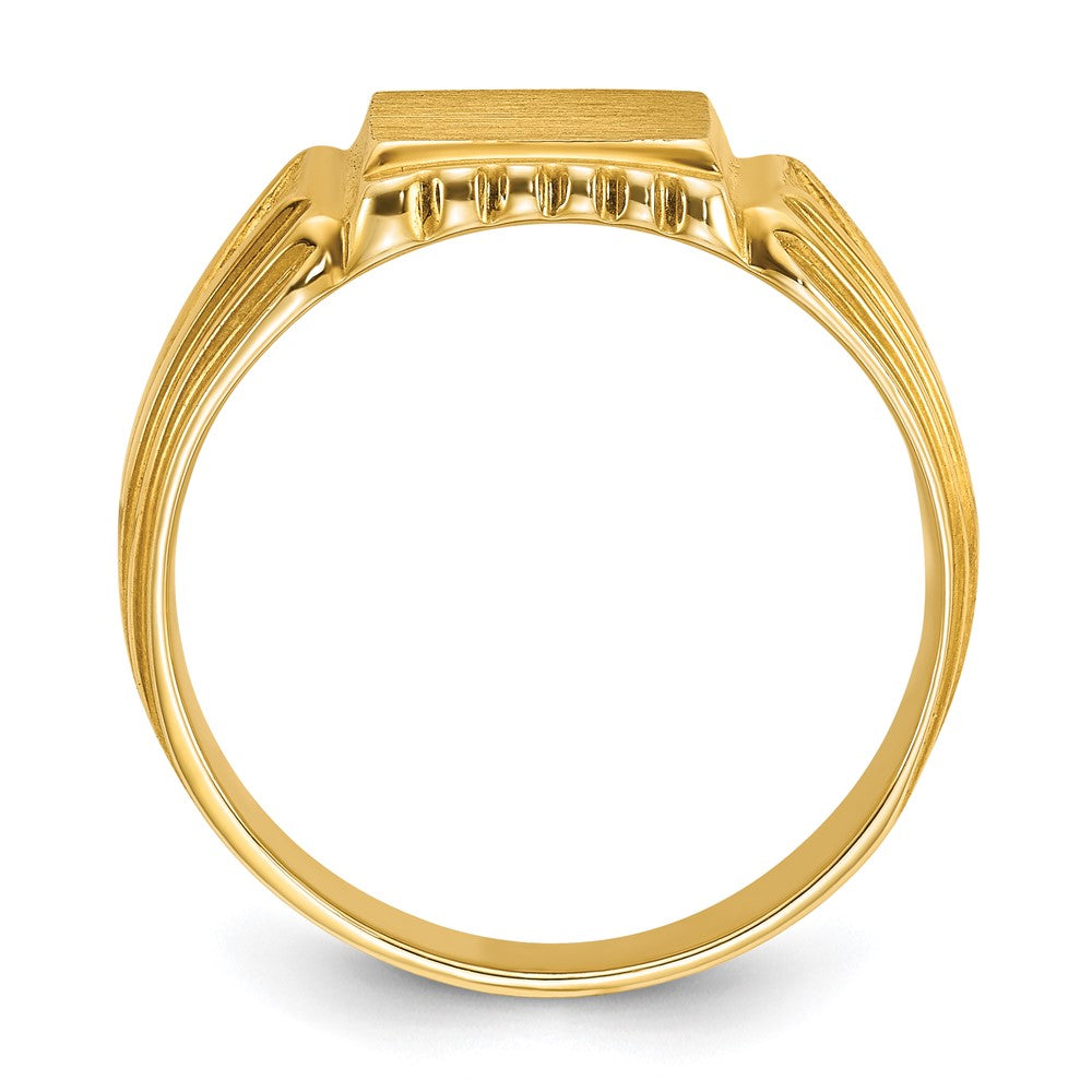 14k IBGoodman 10x10mm Men's Square Signet Ring