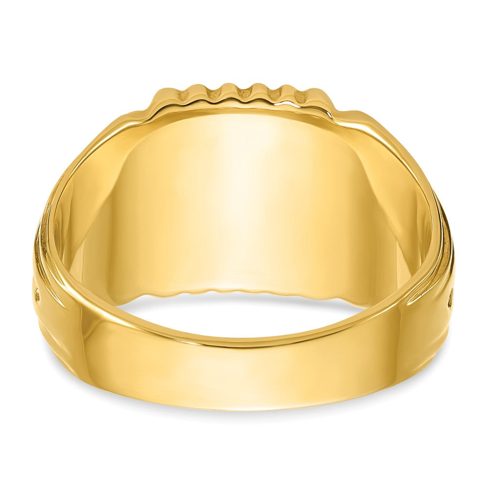 14k IBGoodman 10x10mm Men's Square Signet Ring