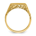 10k IBGoodman 13.5x15mm Men's Cushion Signet Ring