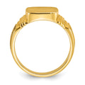 14k IBGoodman 14x12mm Men's Cushion Signet Ring
