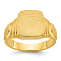 14k IBGoodman 14x12mm Men's Cushion Signet Ring