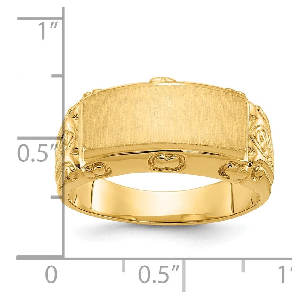 10k IBGoodman 15x7mm Men's Signet Ring