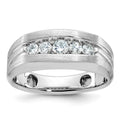 14kw IBGoodman Men's Polished & Brushed 5-Stone Diamond Ring