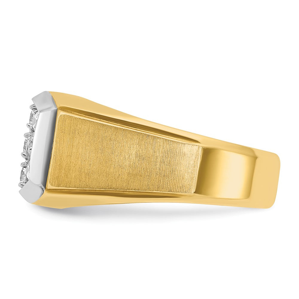 14k IBGoodman Men's Polished and Satin Cluster Ring Mounting
