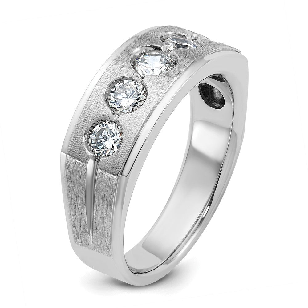 14k White Gold IBGoodman Men's Polished/Satin Diamond Ring Mounting