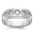 14k White Gold IBGoodman Men's Polished/Satin Diamond Ring Mounting