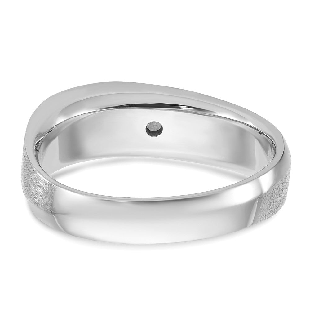 14k White Gold IBGoodman Men's Polished/Satin Diamond Ring Mounting