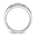 14k White Gold IBGoodman Men's Polished/Satin Diamond Complete Ring