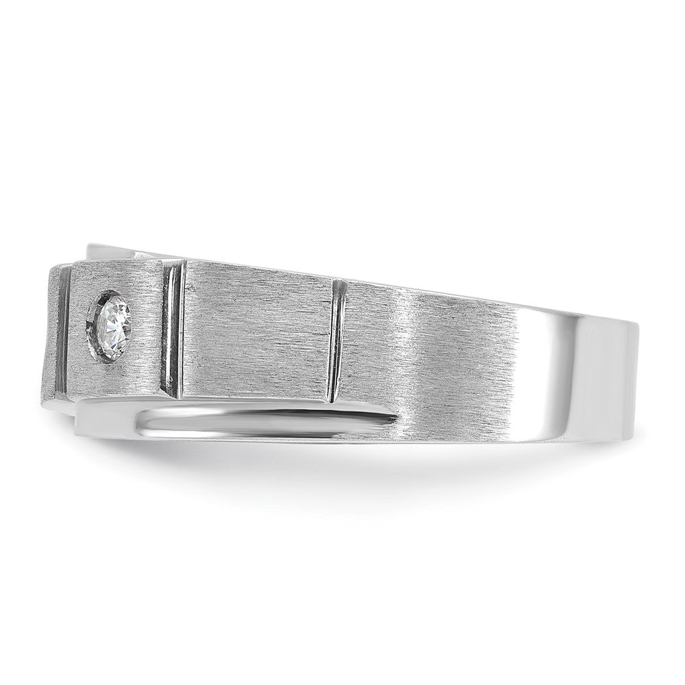 14k White Gold IBGoodman Men's Polished/Satin Diamond Ring Mounting