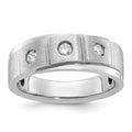 14k White Gold IBGoodman Men's Polished/Satin Diamond Ring Mounting