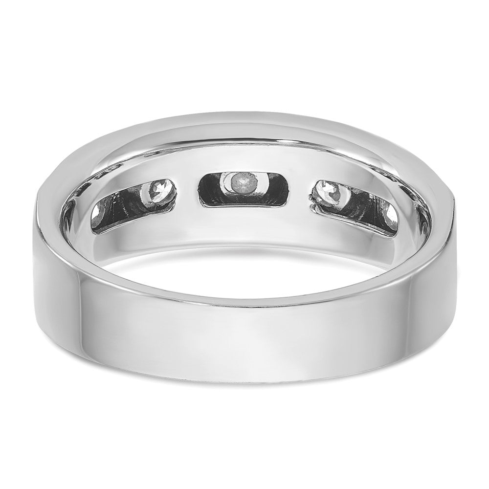 14k White Gold IBGoodman Men's Polished/Satin Diamond Ring Mounting