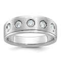 14k White Gold IBGoodman Men's Polished/Satin Diamond Ring Mounting