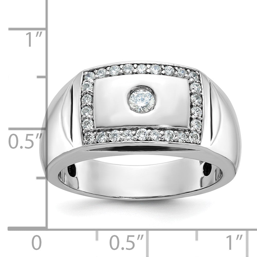 10k White Gold IBGoodman Men's Polished & Cut-Out Ring Mounting