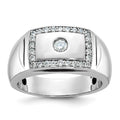 10k White Gold IBGoodman Men's Polished & Cut-Out Ring Mounting
