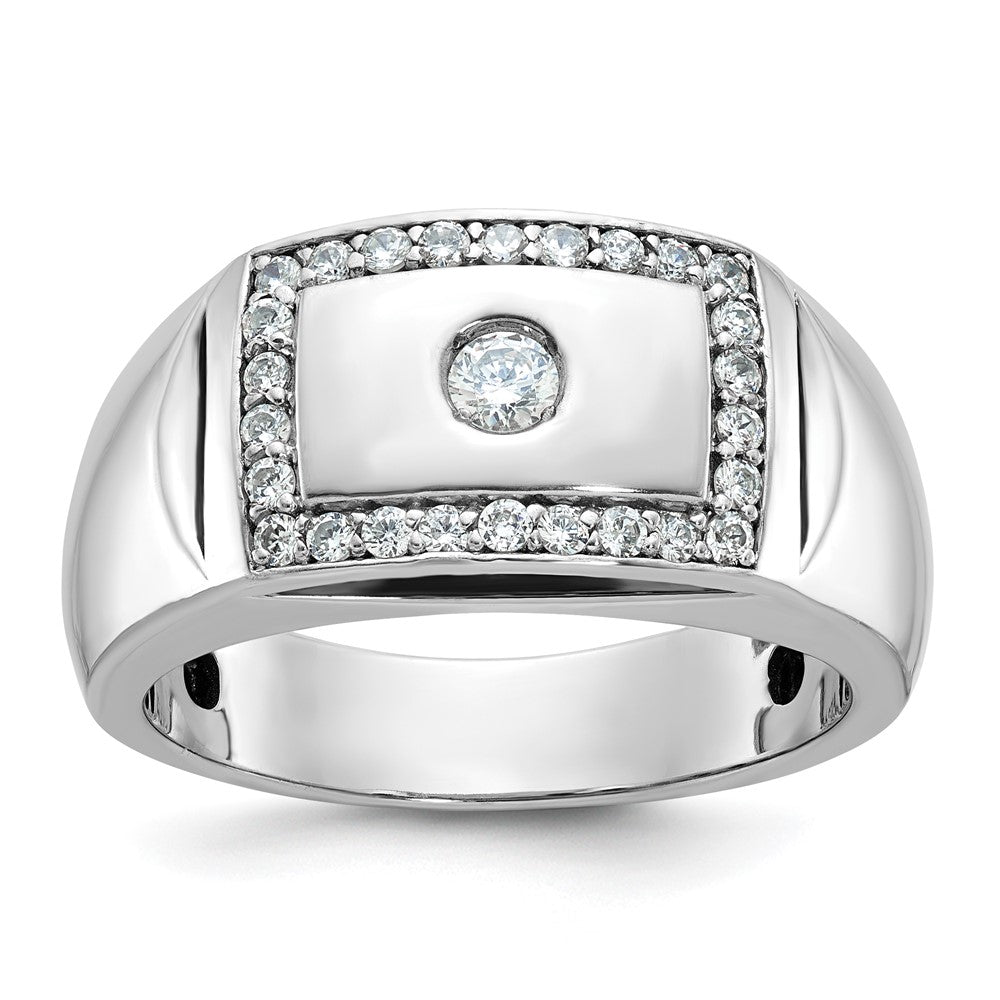 10k White Gold IBGoodman Men's Polished & Cut-Out Ring Mounting