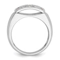 14k White Gold IBGoodman Men's Polished & Cut-Out Ring Mounting