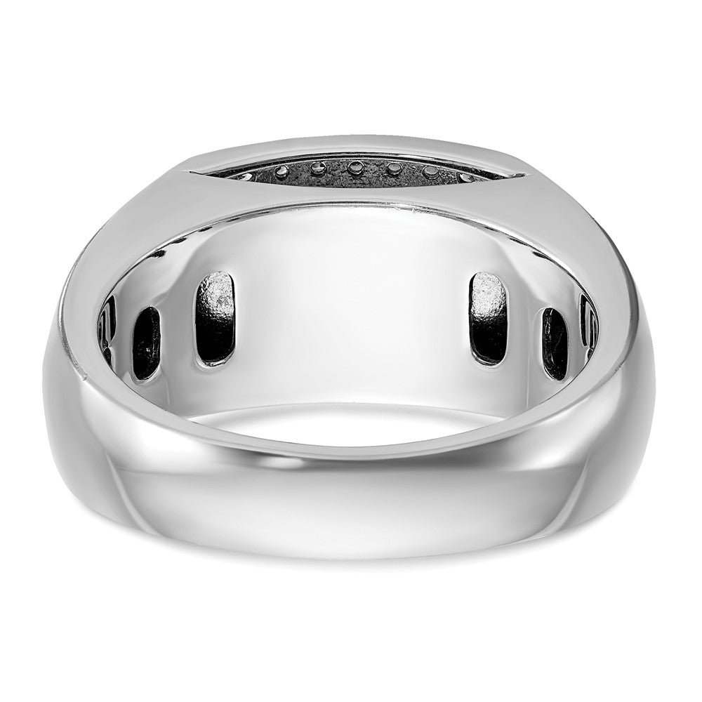14k White Gold IBGoodman Men's Polished & Cut-Out Ring Mounting