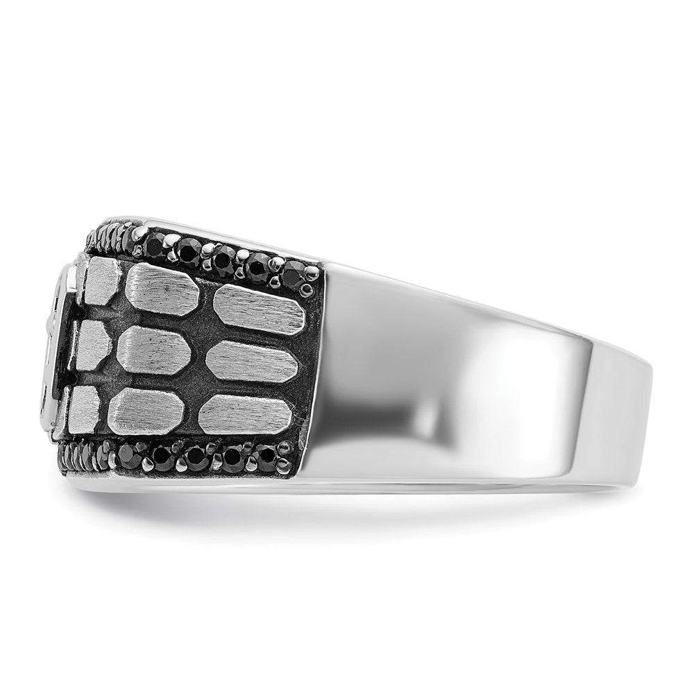 14kw IBGoodman Men's Polished/Satin/Cobblestone Textured Ring Mtg
