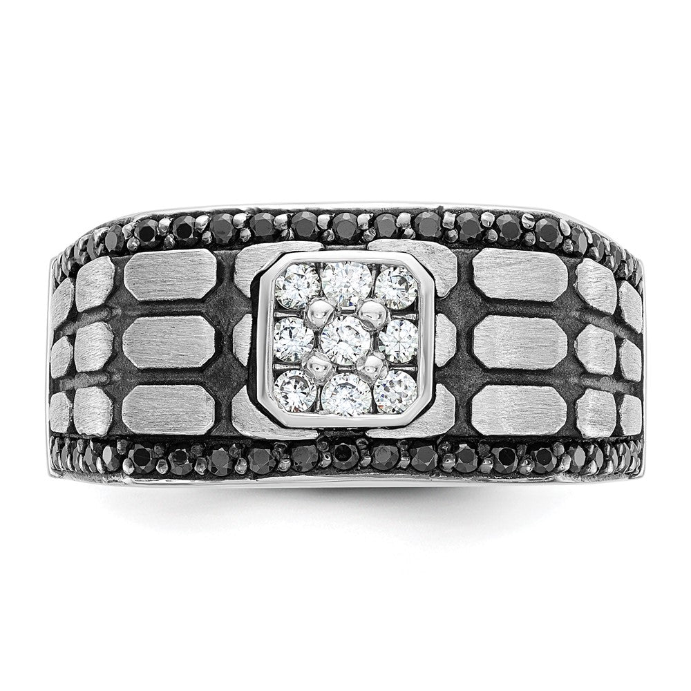 14kw IBGoodman Men's Polished/Satin/Cobblestone Textured Ring Mtg