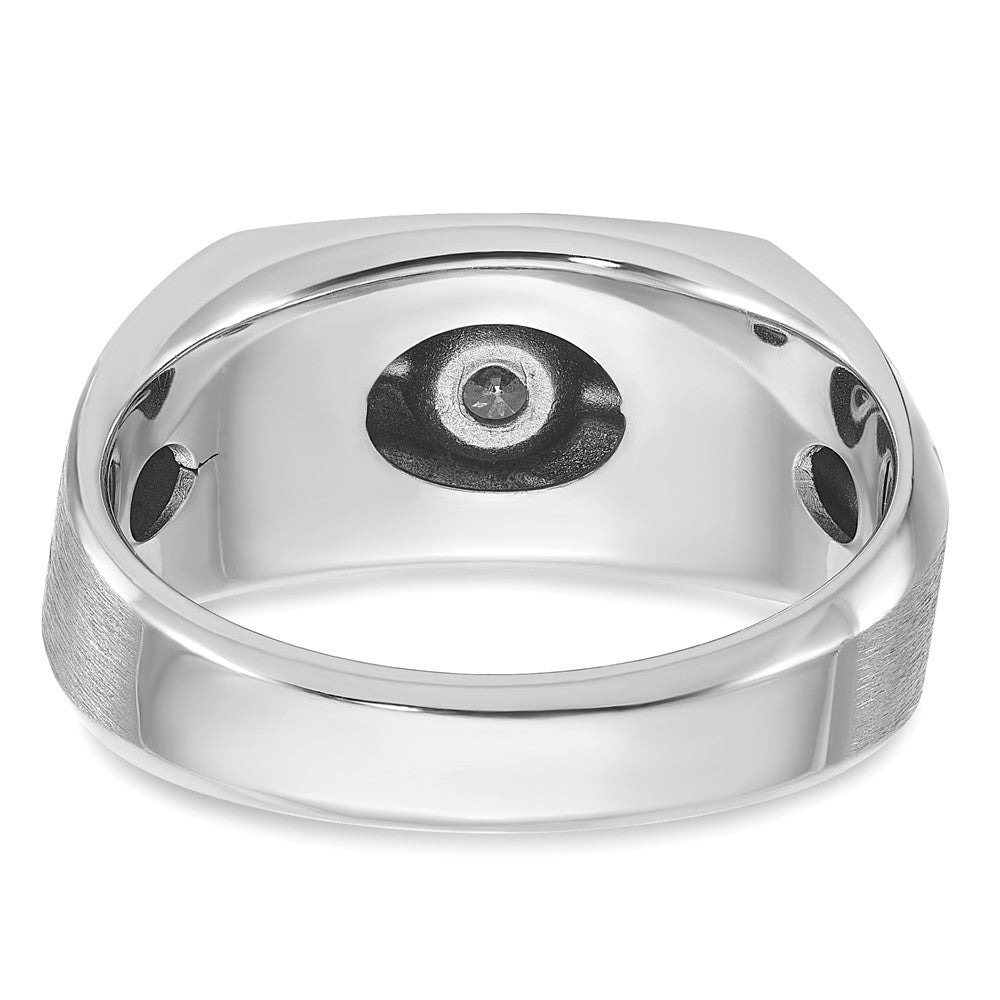 14k White Gold IBGoodman Men's Polished/Satin Diamond Ring Mounting