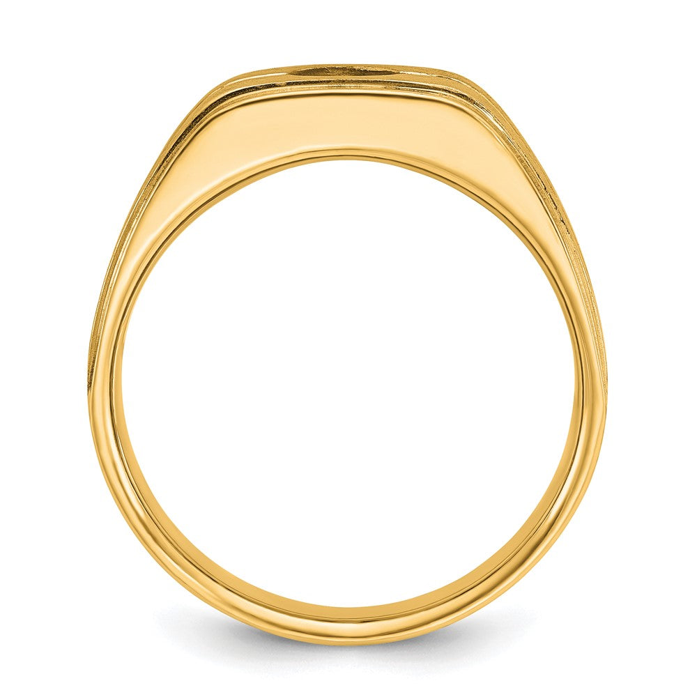 10k IBGoodman Men's Polished and Satin Diamond Ring Mounting