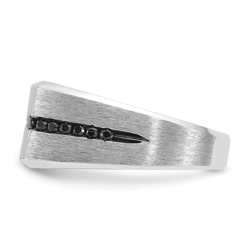 10k White Gold IBGoodman Men's Satin Diamond Ring Mounting