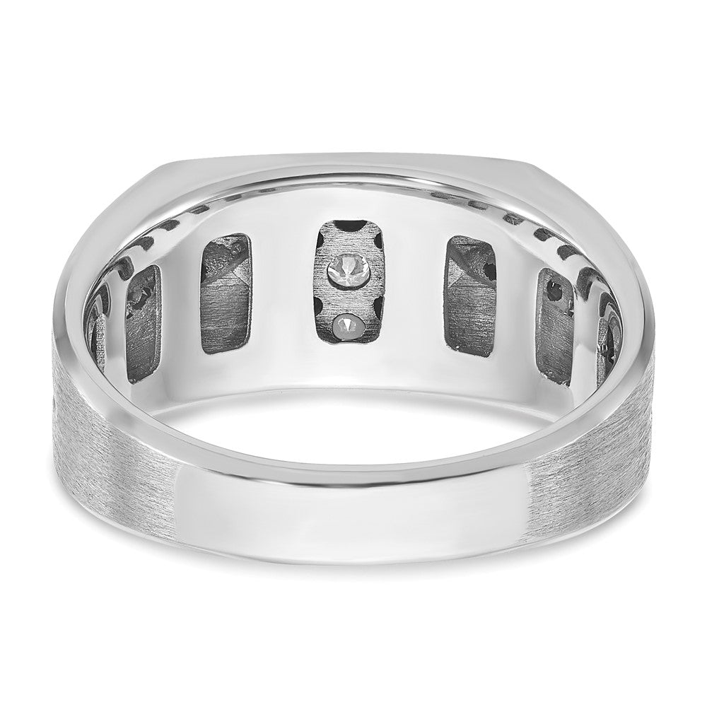 14k White Gold IBGoodman Men's Satin Diamond Ring Mounting