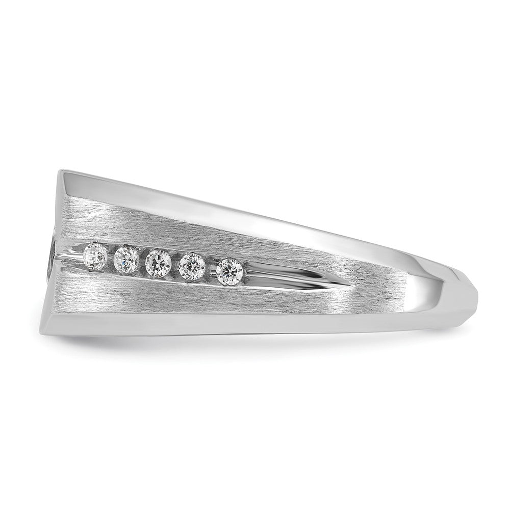 14k White Gold IBGoodman Men's Polished/Satin Diamond Ring Mounting