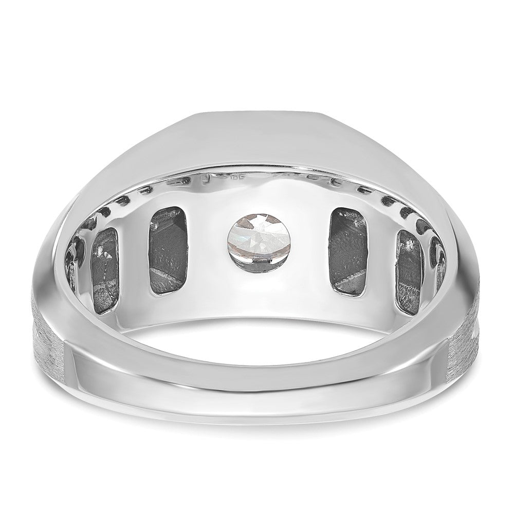 14k White Gold IBGoodman Men's Polished/Satin Diamond Semi-mount Ring
