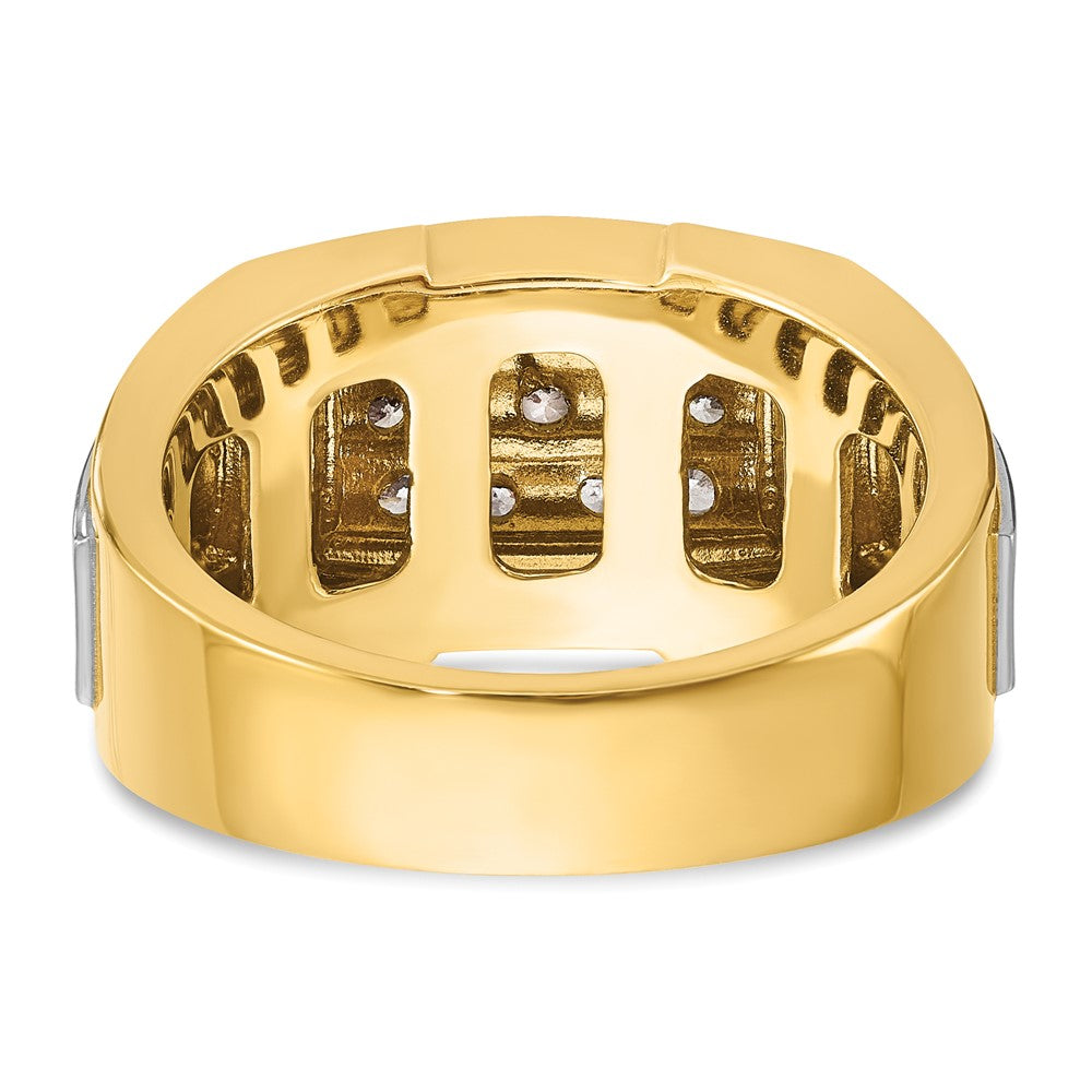 14k IBGoodman Men's Polished and Satin Cluster Ring Mounting