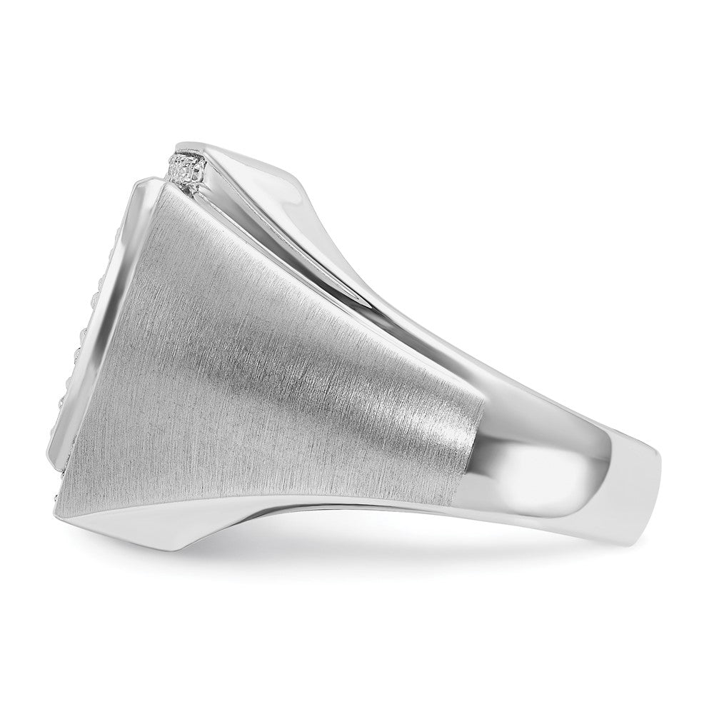 14k White Gold IBGoodman Men's Polished & Satin Cluster Ring Mounting
