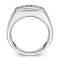 14k White Gold IBGoodman Men's Polished & Satin Cluster Ring Mounting