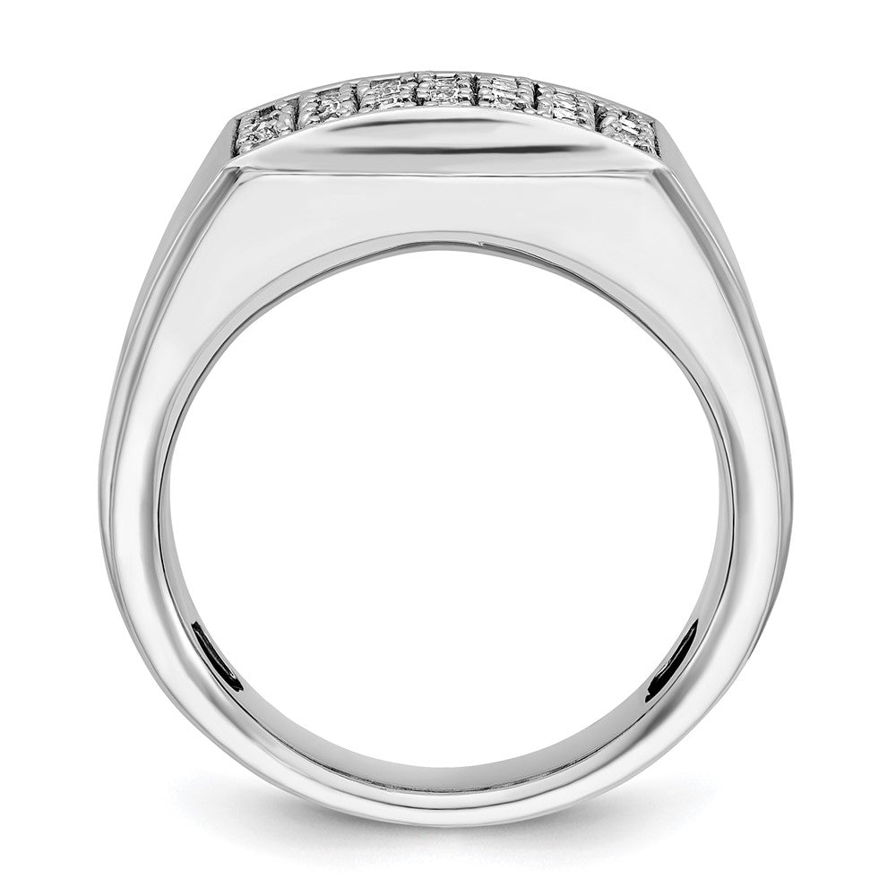 14k White Gold IBGoodman Men's Polished & Satin Cluster Ring Mounting
